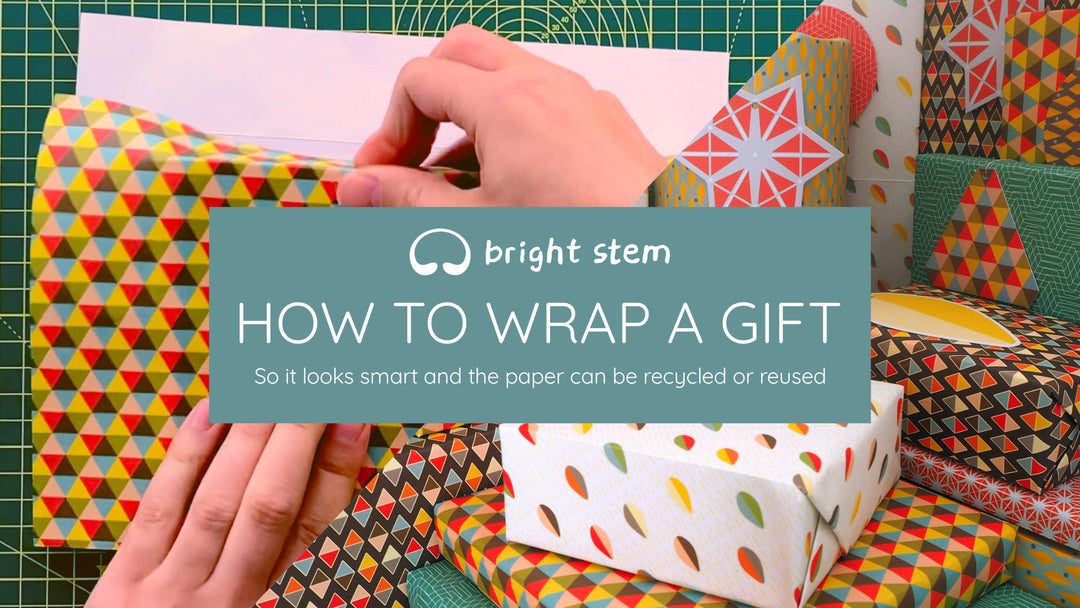 how to wrap a gift so it looks smart and the paper can be recycled or reused