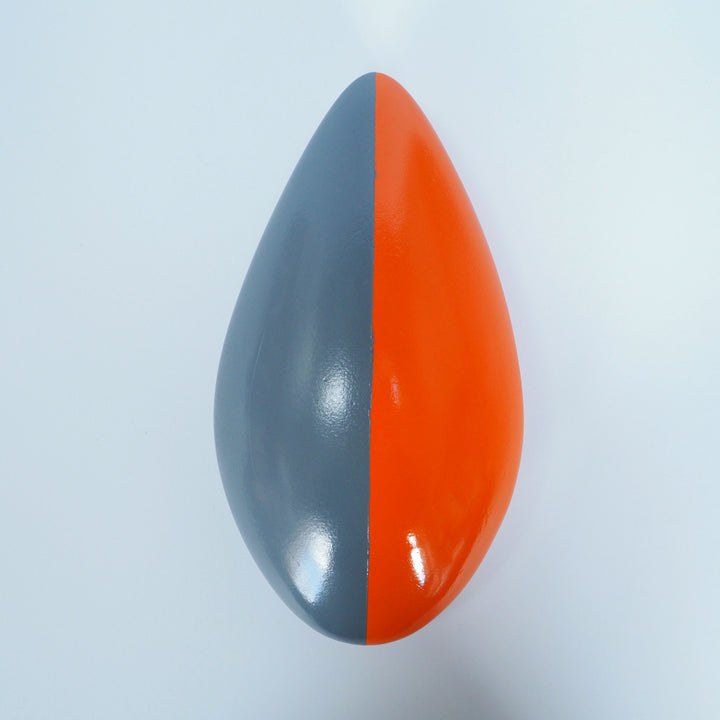 Abstract Sculpture S9 Orange and Grey Paint Limited Edition 1/1 - bright stem