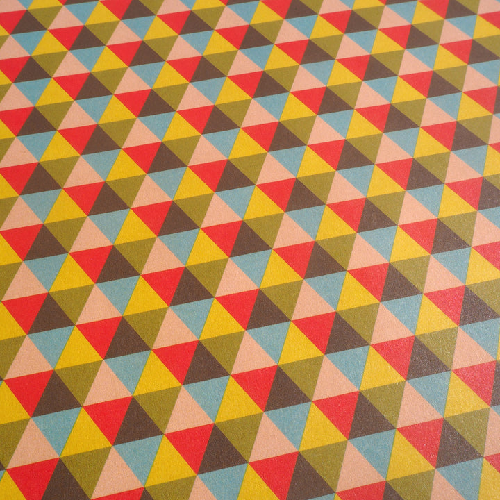 Recyclable Gift Wrapping Paper Christmas/Birthdays (6) Eco Mixed Sheets (folded) Geometric Patterns and Tags, Made in the UK