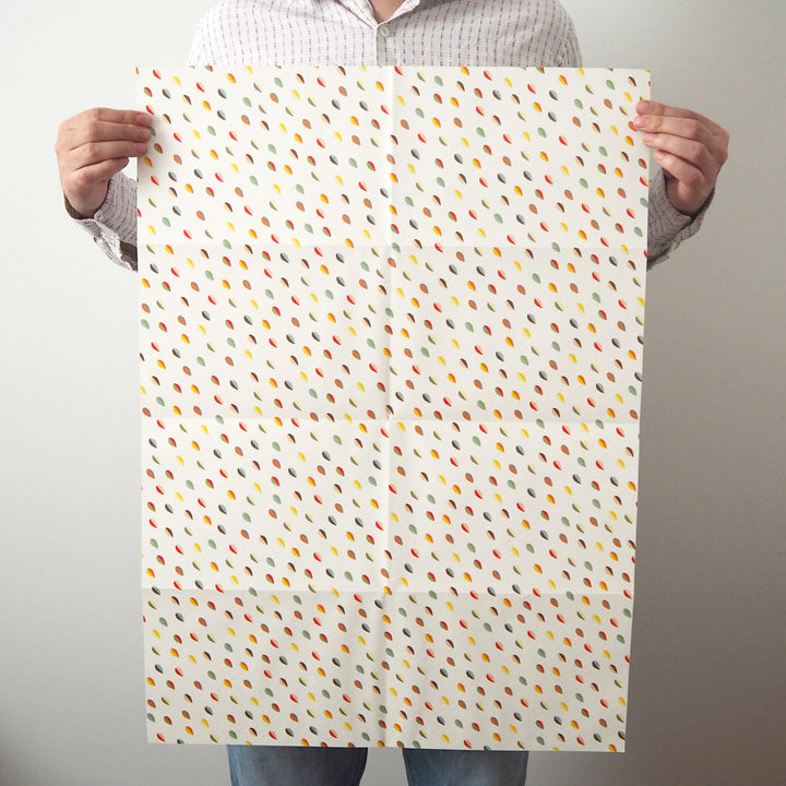 Recyclable Gift Wrapping Paper Christmas/Birthdays (6) Eco Mixed Sheets (folded) Geometric Patterns and Tags, Made in the UK
