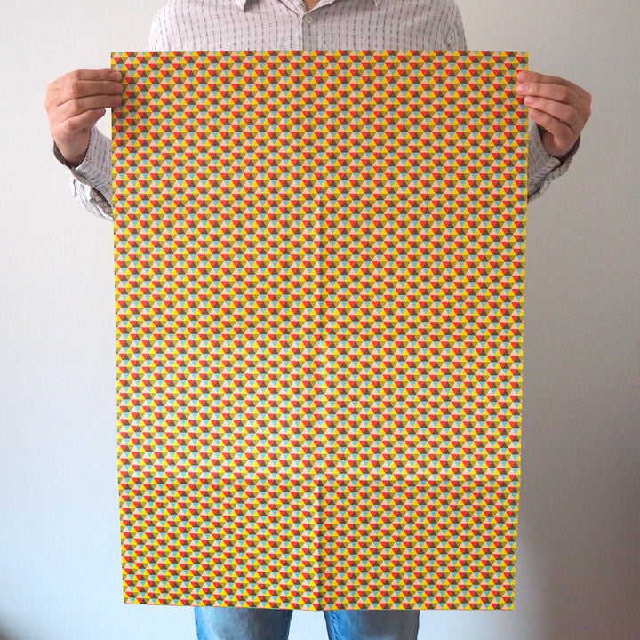Recyclable Gift Wrapping Paper Christmas/Birthdays (6) Eco Mixed Sheets (folded) Geometric Patterns and Tags, Made in the UK