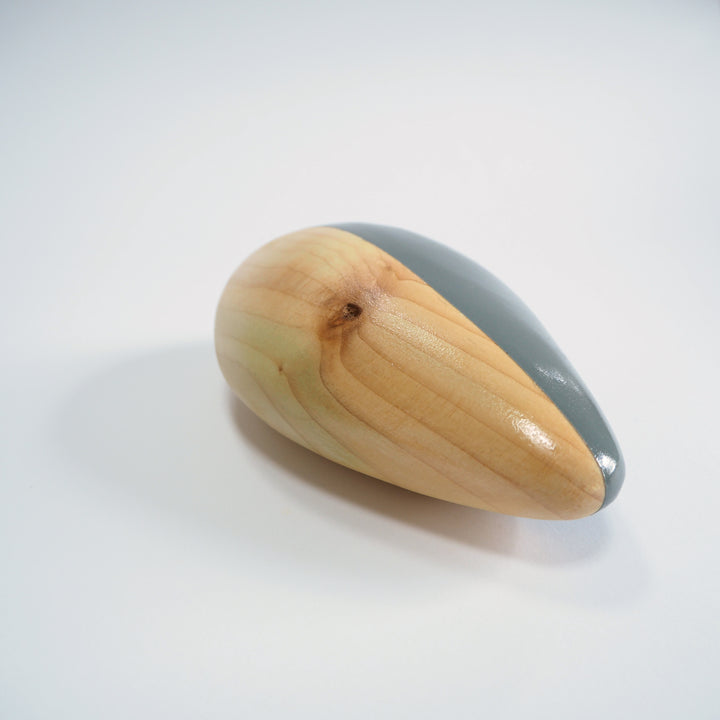 Abstract Sculpture S8.1 Pinewood with Grey Paint Limited Edition 1/1 - bright stem