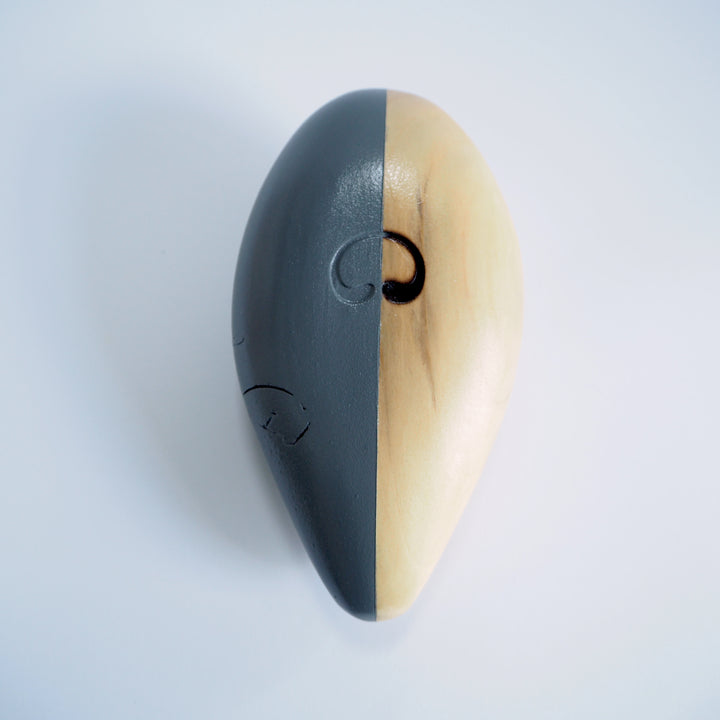Abstract Sculpture S8.1 Pinewood with Grey Paint Limited Edition 1/1 - bright stem