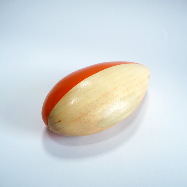 Abstract Sculpture S8.3 Pinewood with Orange Paint Limited Edition 1/1 - bright stem