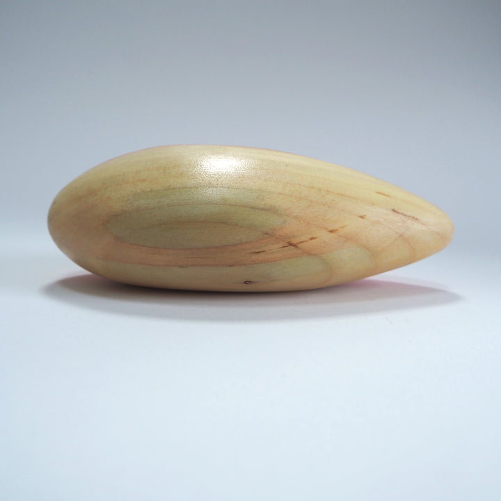 Abstract Sculpture S8.3 Pinewood with Orange Paint Limited Edition 1/1 - bright stem