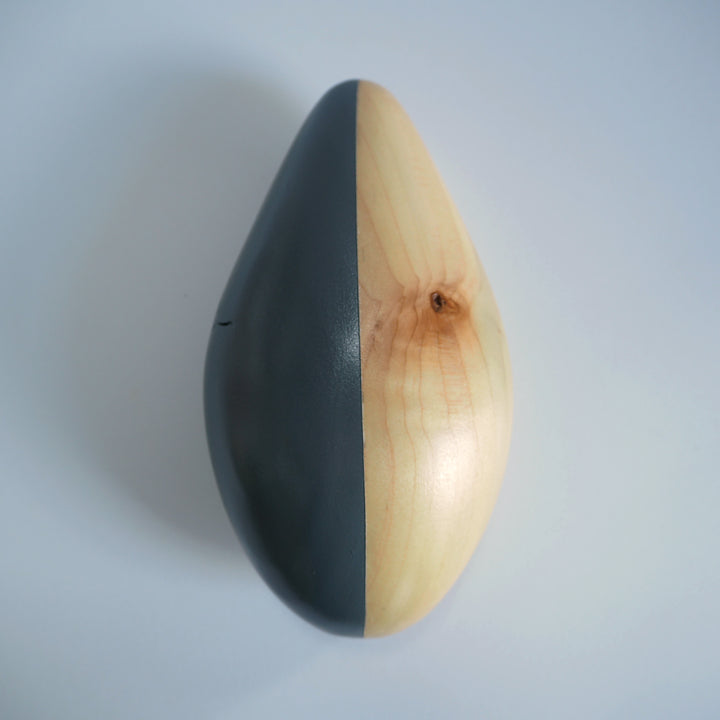 Abstract Sculpture S8.1 Pinewood with Grey Paint Limited Edition 1/1 - bright stem