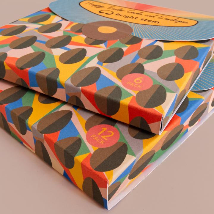 Bright Stem Happy Easter Cards and Envelopes Multipack Vintage Style Designs for Men and Women Eco Friendly Recyclable