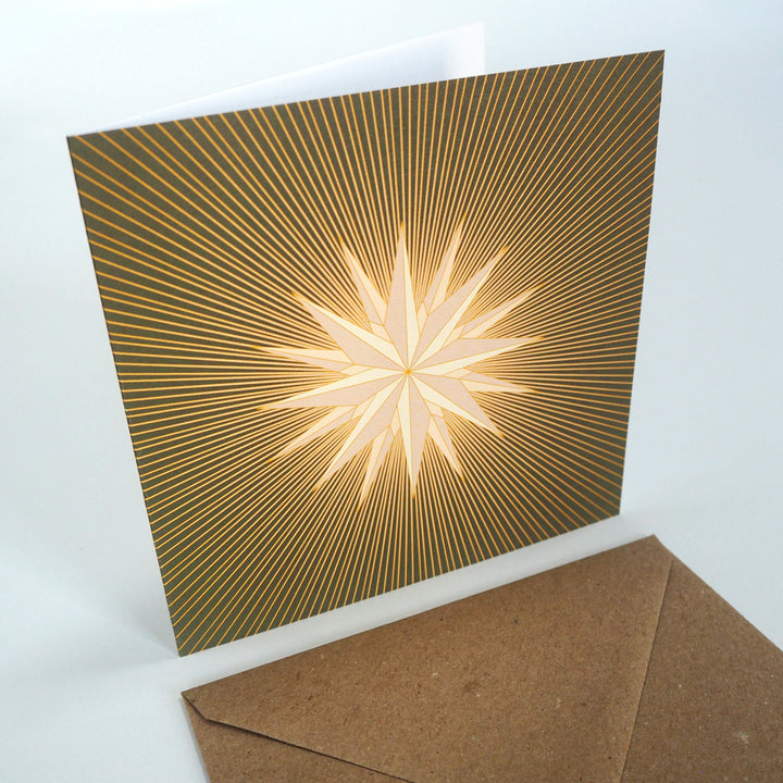 Christmas Card/Notecard and Envelope 'Star Illustration'