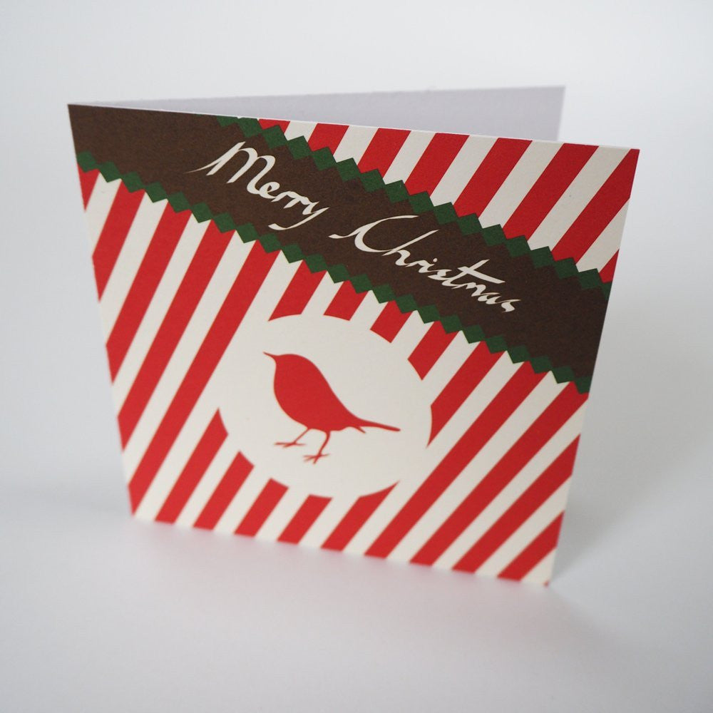 Bright Stem 24 Christmas Cards Boxset Small Vintage Style Designs - bright stem