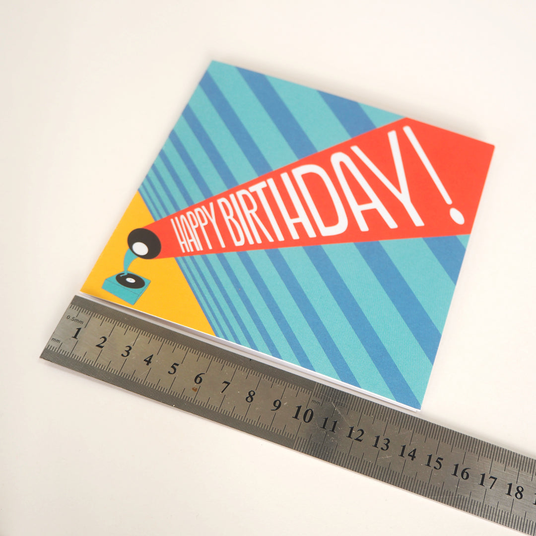 Bright Stem Recyclable, Recycled Greeting Card, with ruler